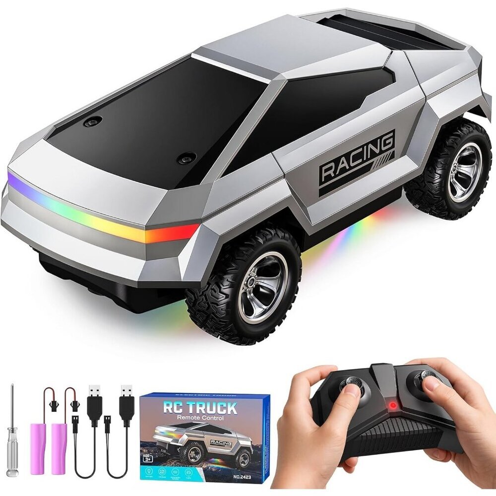 Remote Control Car RC Truck 18KM/H High Speed 1:24 LED Off-Road Monster Truck